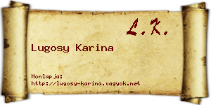 Lugosy Karina névjegykártya